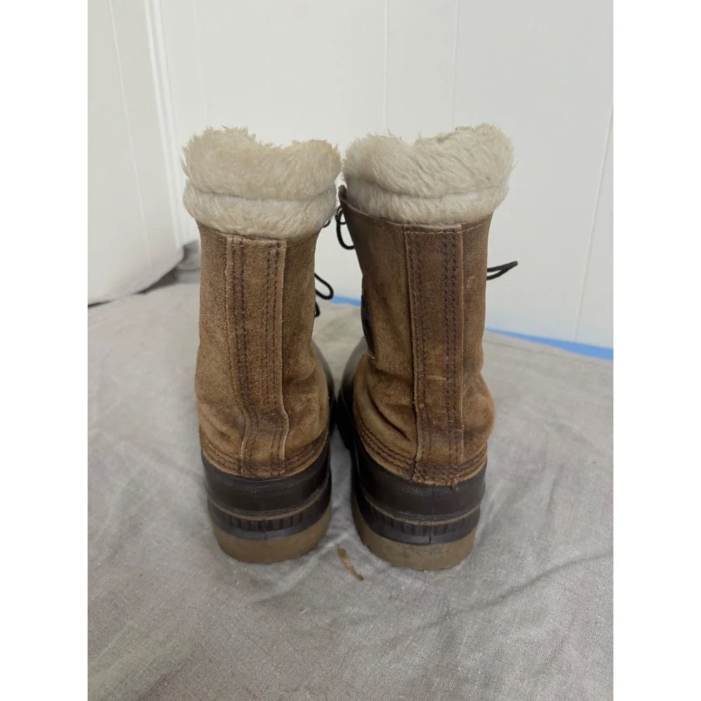 Sorel Kaufman Canada Winter Boots Brown Suede Rubber Duck Boots Mens 8